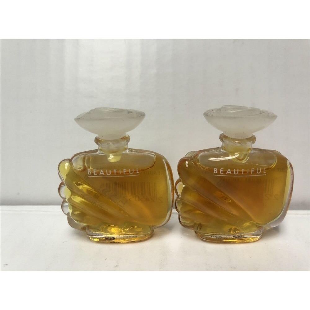 Lot of 2 Beautiful by Estee Lauder 0.11 oz/3.5 mL Eau de Parfum Mini For Women