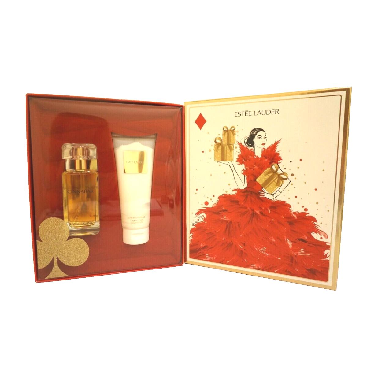 Estee Lauder Set of Cinnabar Exotic Duo Edp Spray 50 ml Body Cream 100 ml Women