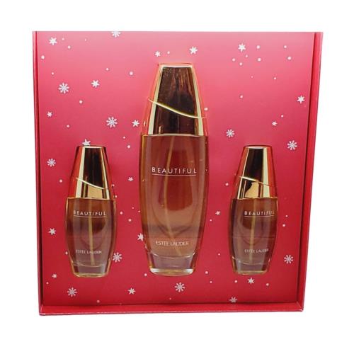 Estee Lauder Beautiful Eau De Parfum Perfect Trio 3.4 oz + 2 1 oz Spray Bottles