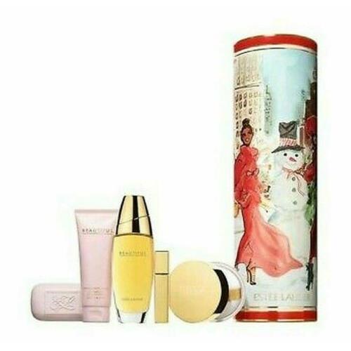 Estee Lauder Beautiful Ultimate Luxuries 5pc Gift Set Parfum Powder Soap Lotion