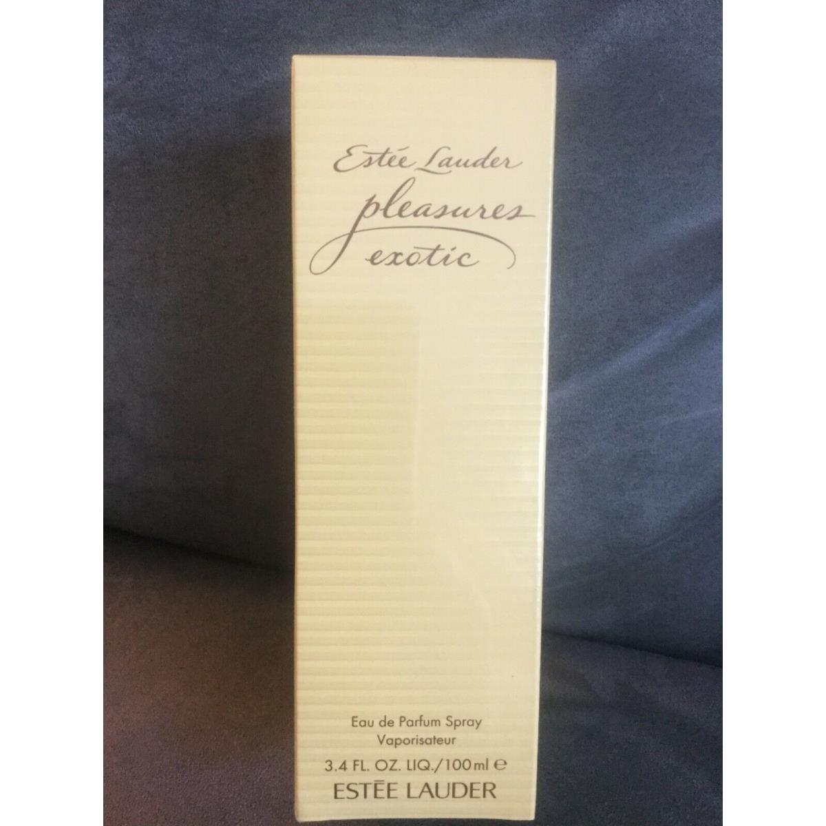 Estee Lauder Pleasures Exotic Women`s Eau DE Parfum Spray 3.4 FL OZ Rare