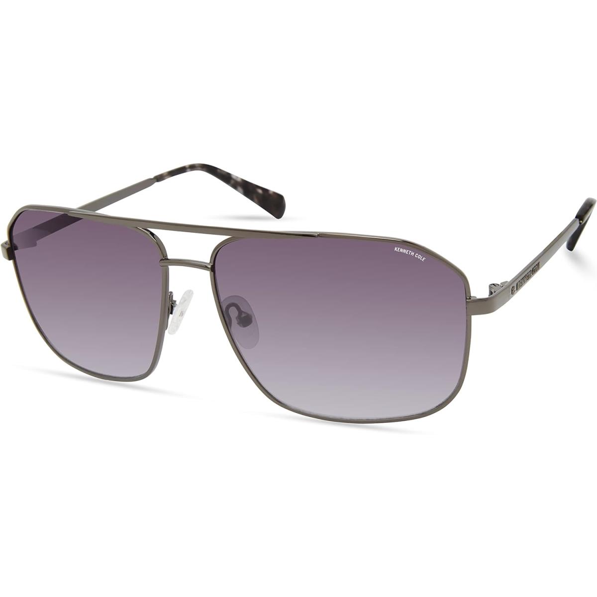 Kenneth Cole Men`s Navigator Sunglasses Matte Gunmetal / Gradient Smoke