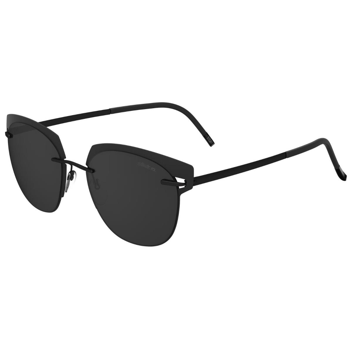 Silhouette Accent Shades 8702 Black/dark Grey 9040 Sunglasses