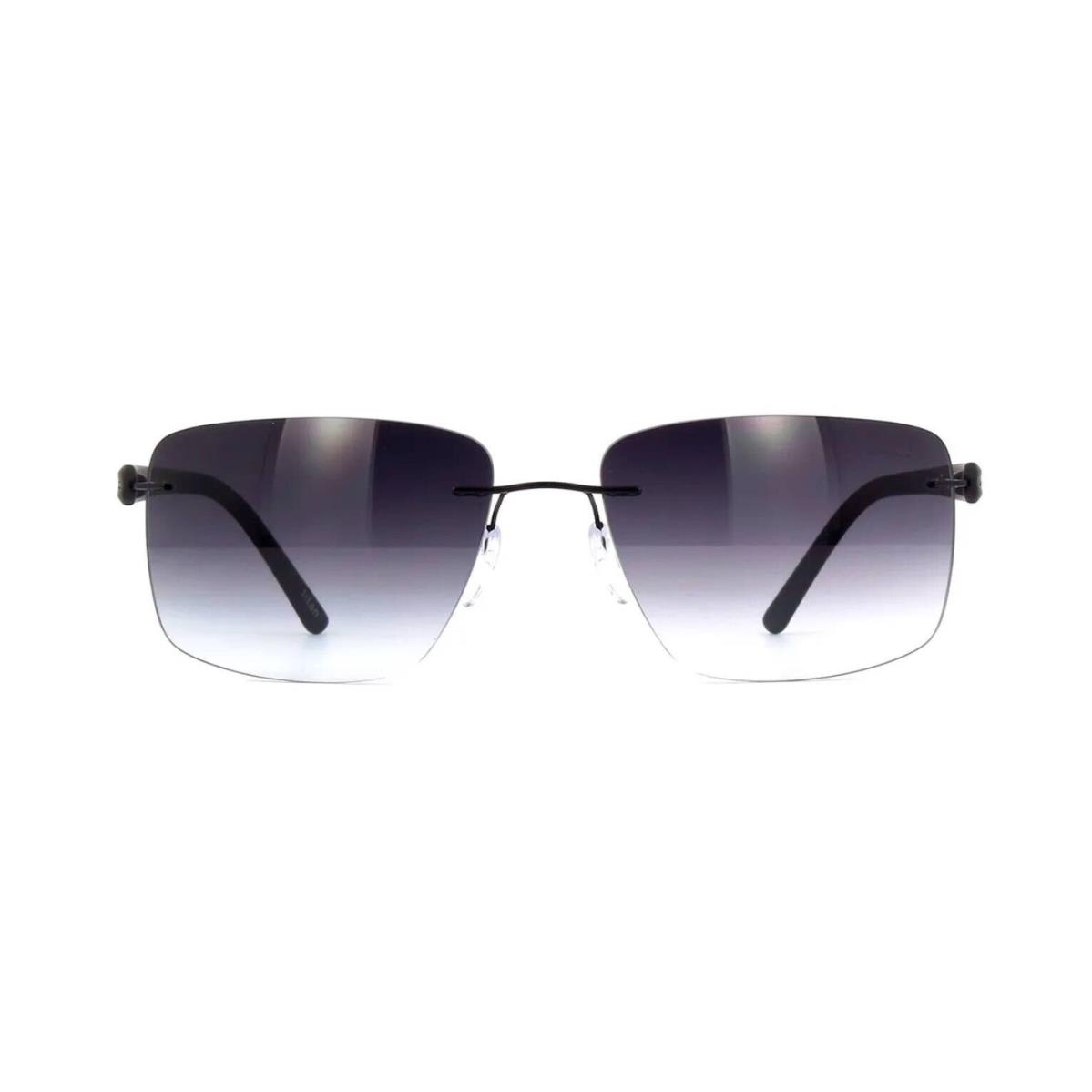 Silhouette Carbon T1 8722 Black/grey Shaded Mirror 9140 Sunglasses
