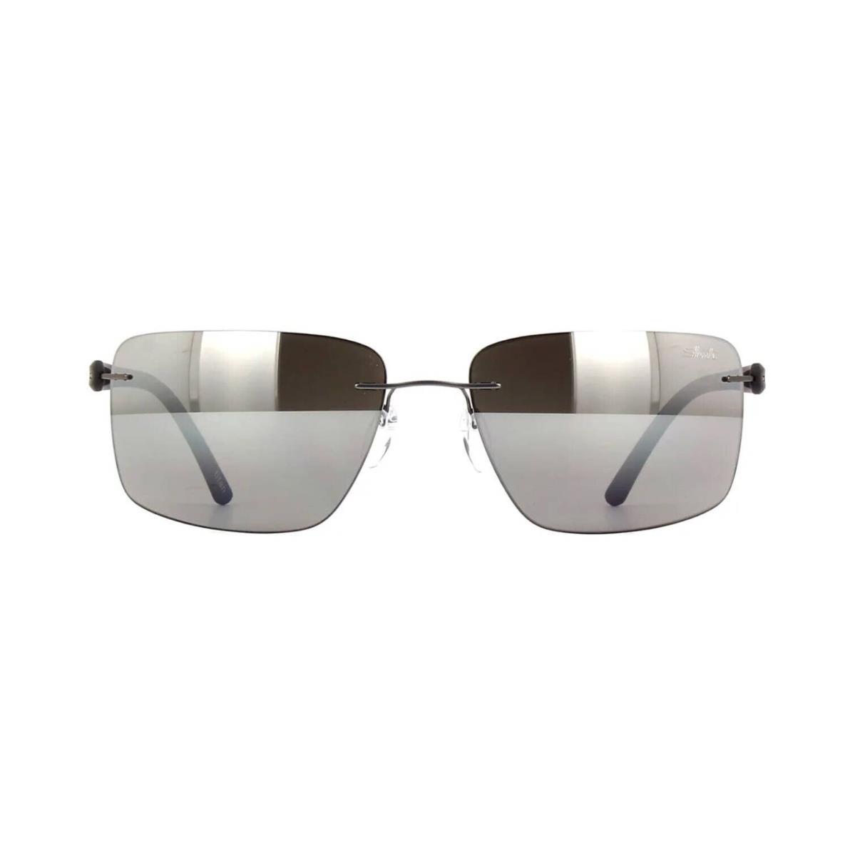 Silhouette Carbon T1 8722 Ruthenium/grey Shaded Mirrored 6560 Sunglasses