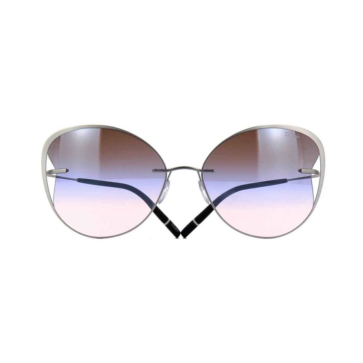 Silhouette Titan Accent Shades 8173 Silver/tricolor Lavander 7000 Sunglasses