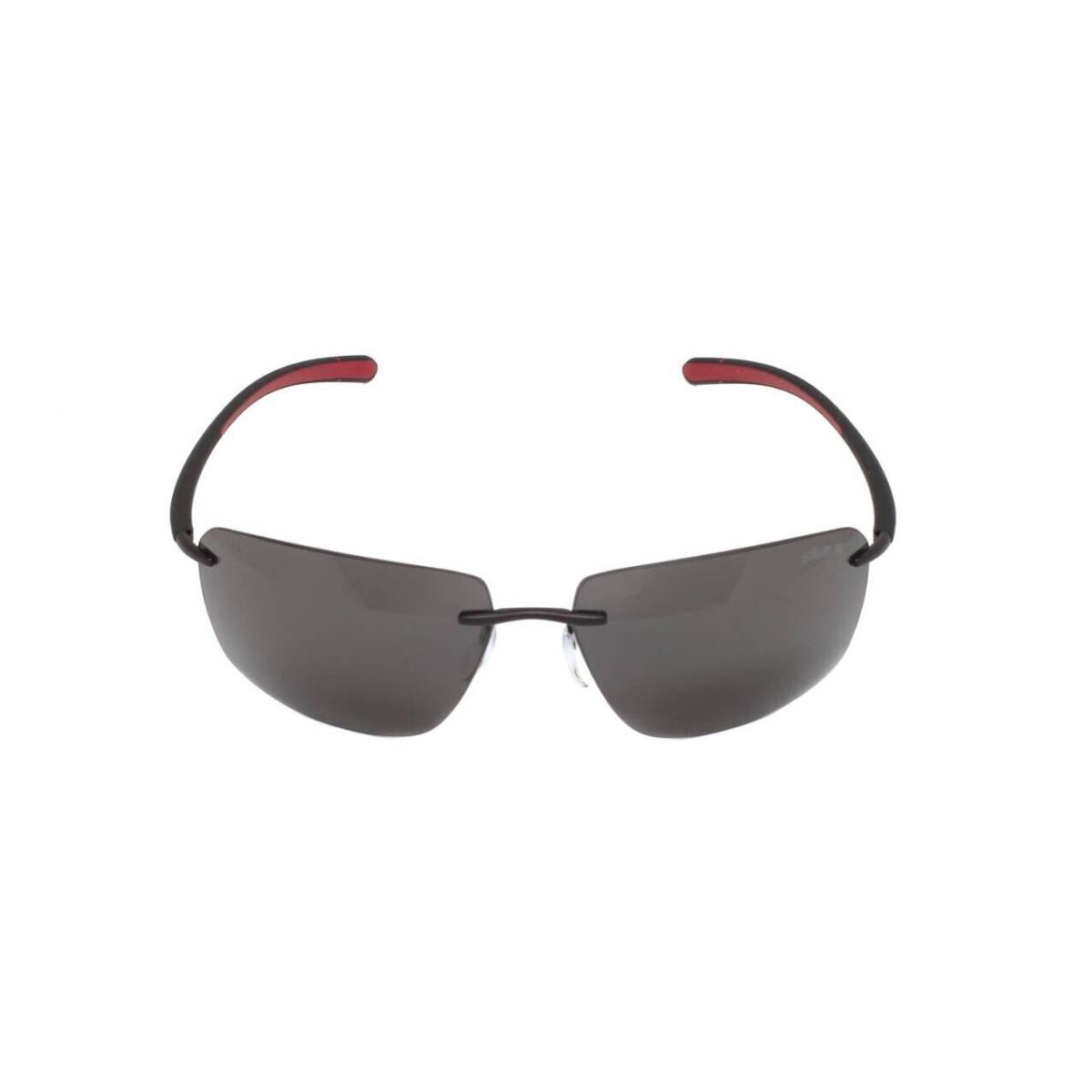 Silhouette Biscayne Bay 8727 Black Racing Red/grey Polarized 9040 Sunglasses - Frame: Black Racing Red, Lens: Grey Polarized