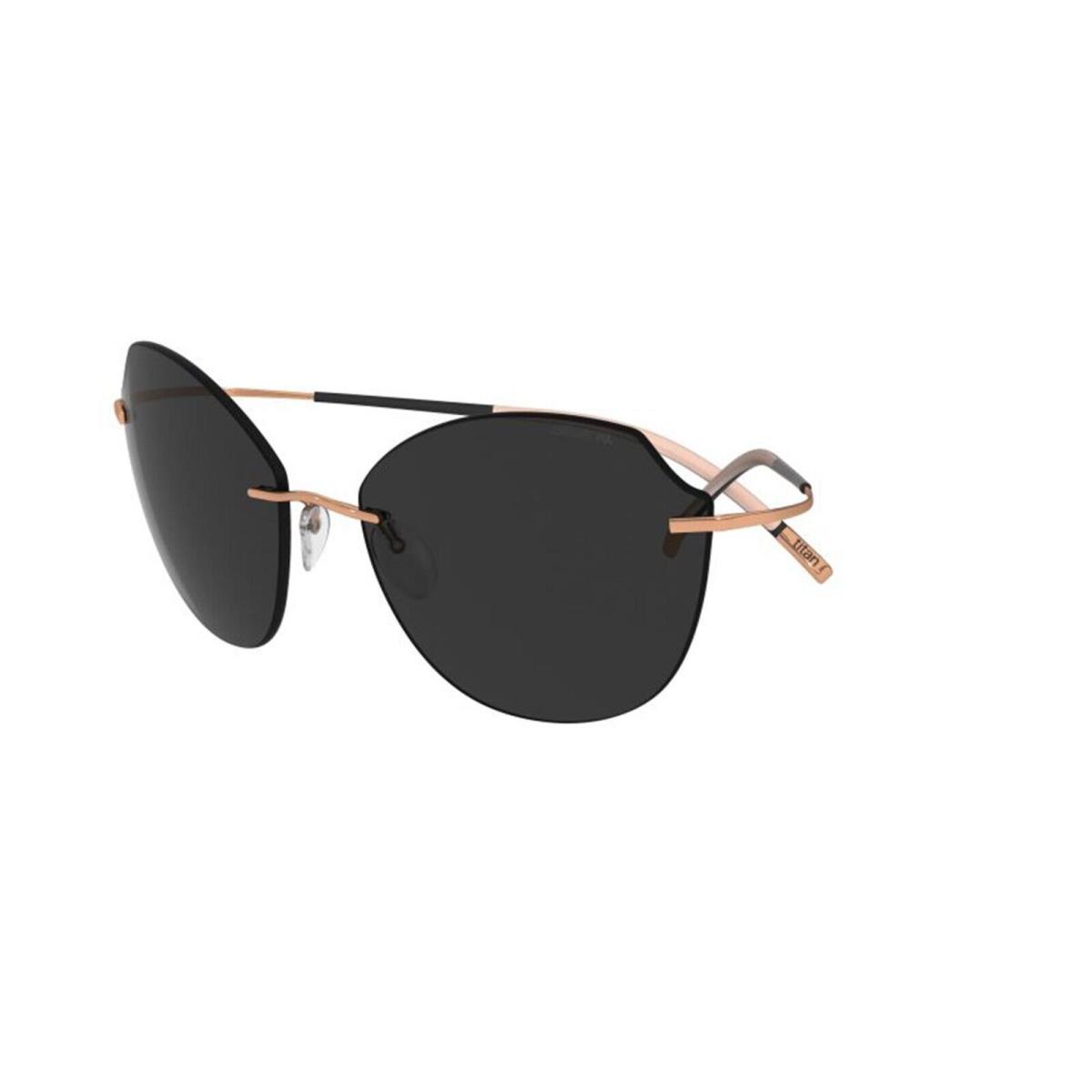 Silhouette Tma Icon 8158 Rose Gold/grey Polarized 3630 Sunglasses