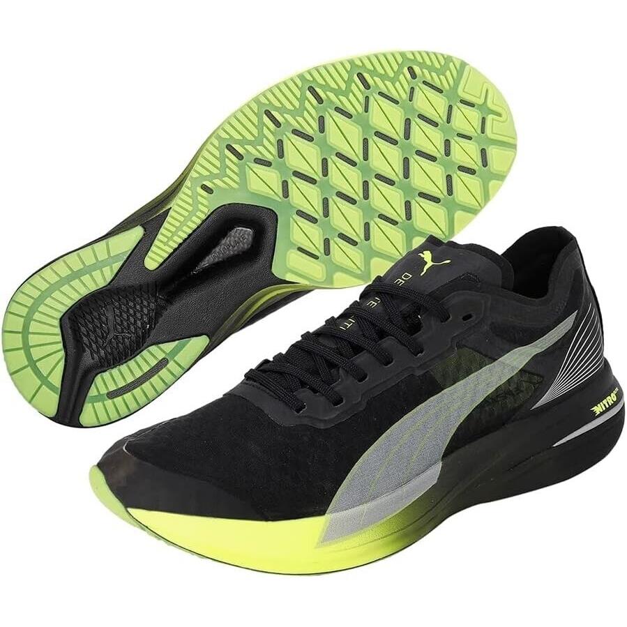 Puma Deviate Nitro Elite Carbon `black Green` Running Athletic Shoes Size 12