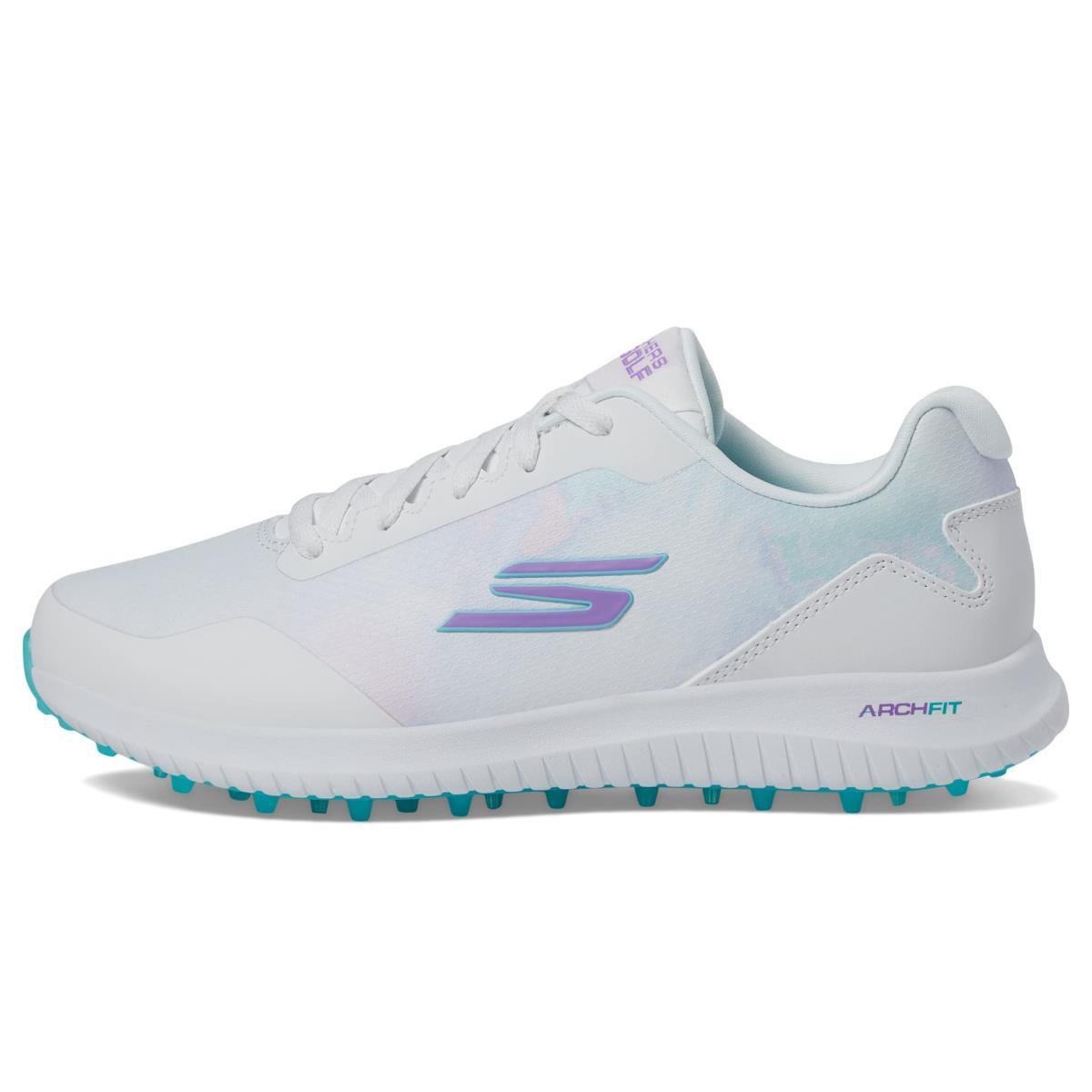 Skechers Women`s Go Golf Max 2-Splash Sneaker White/Multi Splash Waterproof