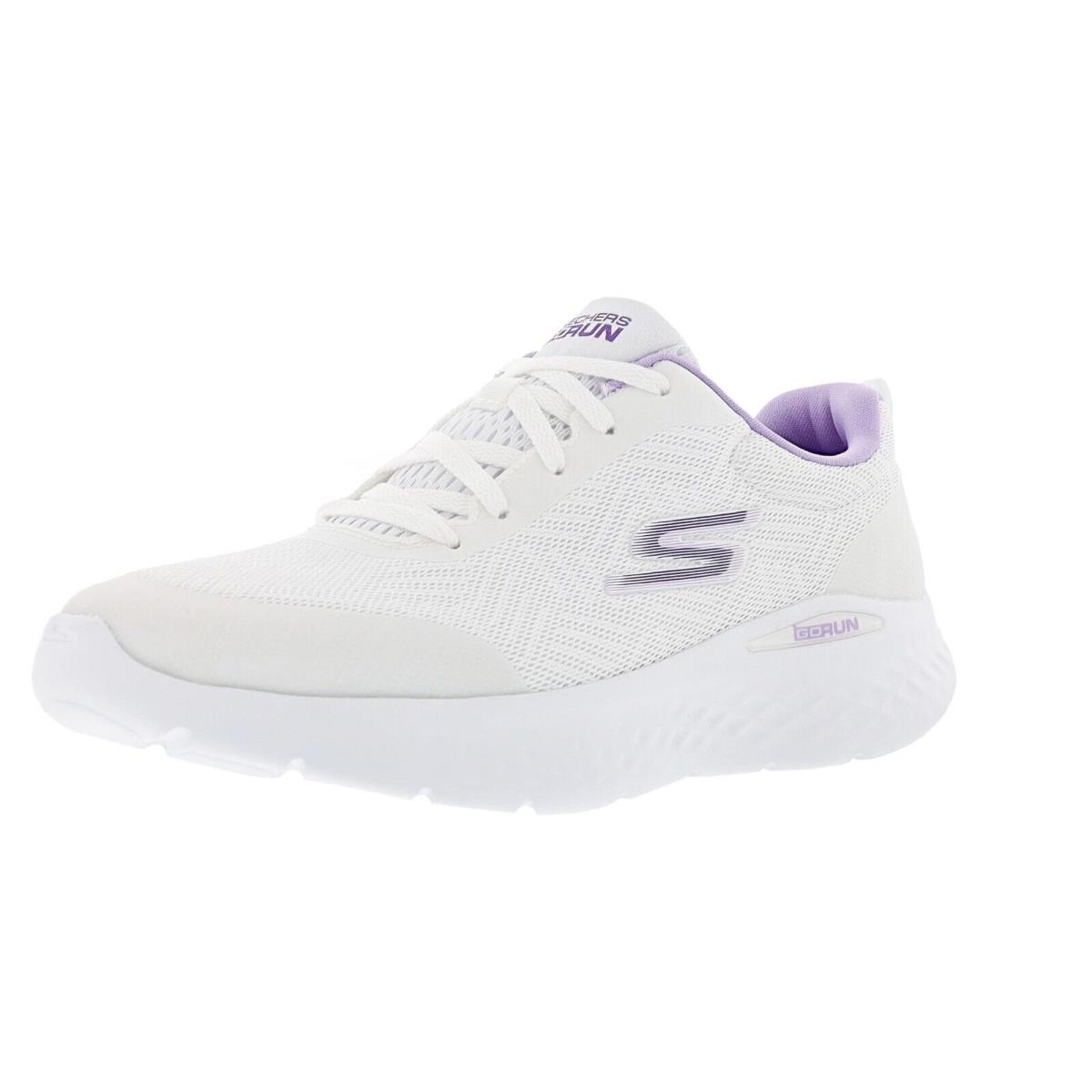 Skechers Women`s GO Run Lite- Inertia 129425/WPR Lace-up Running Shoes WHITE / PURPLE