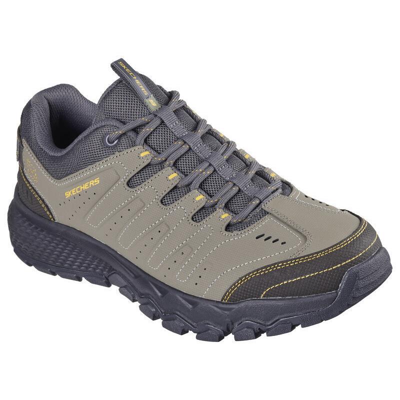 Mens Skechers Dynamite AT Natural Gray Leather Shoes