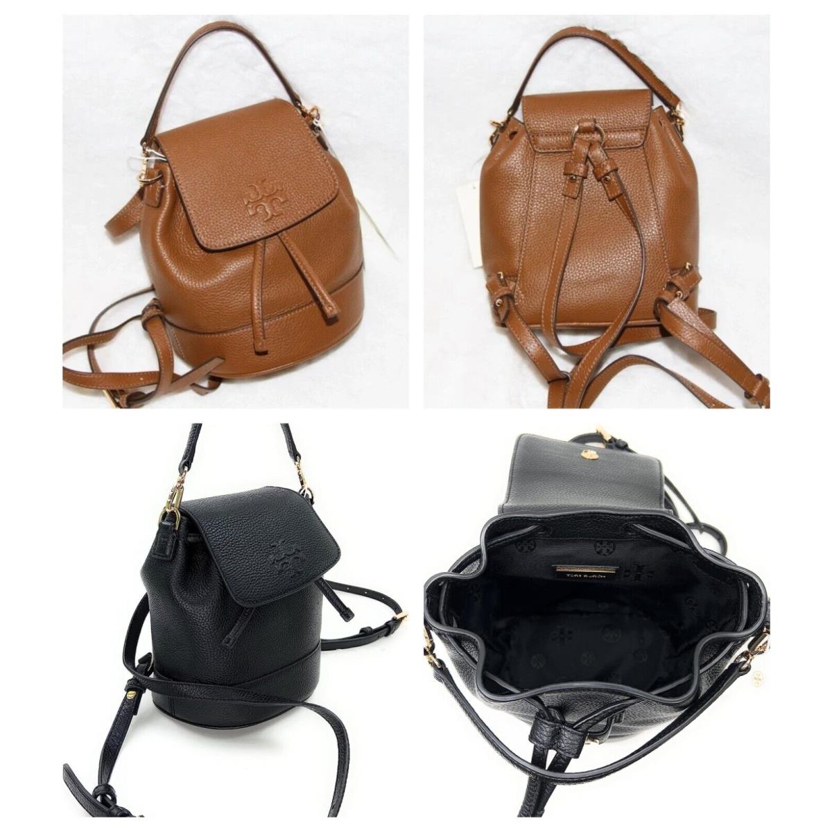 Tory Burch Women s Thea Pebble Leather Bucket Backpack Handbag