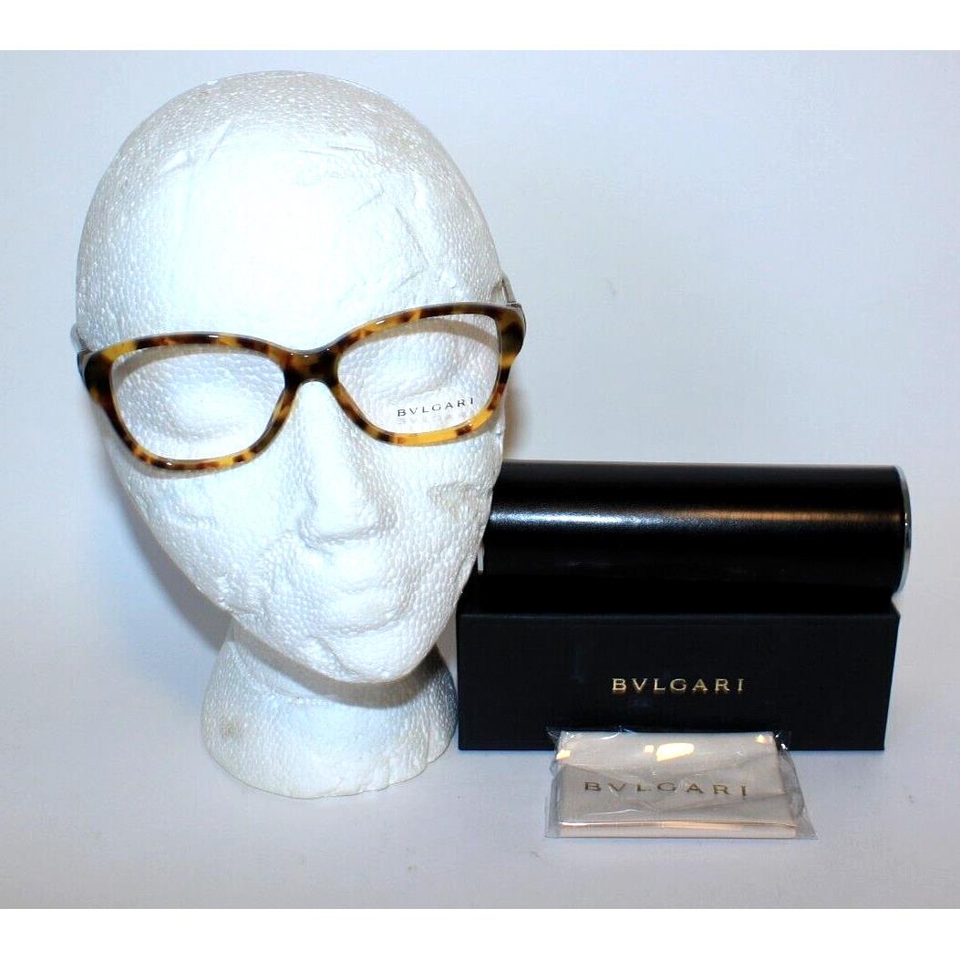 Bvlgari Women`s Eyeglasses Frames 4089-B Blonde Havana 5316 54-15-140