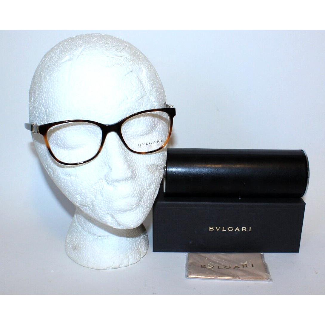 Bvlgari Women`s Brown Havana Eyeglasses Frames 4118-B 5379 52-17-135