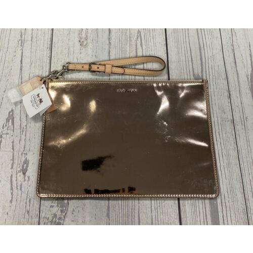 Coach 50292 Legacy Rose Gold Metallic Envelope Clutch