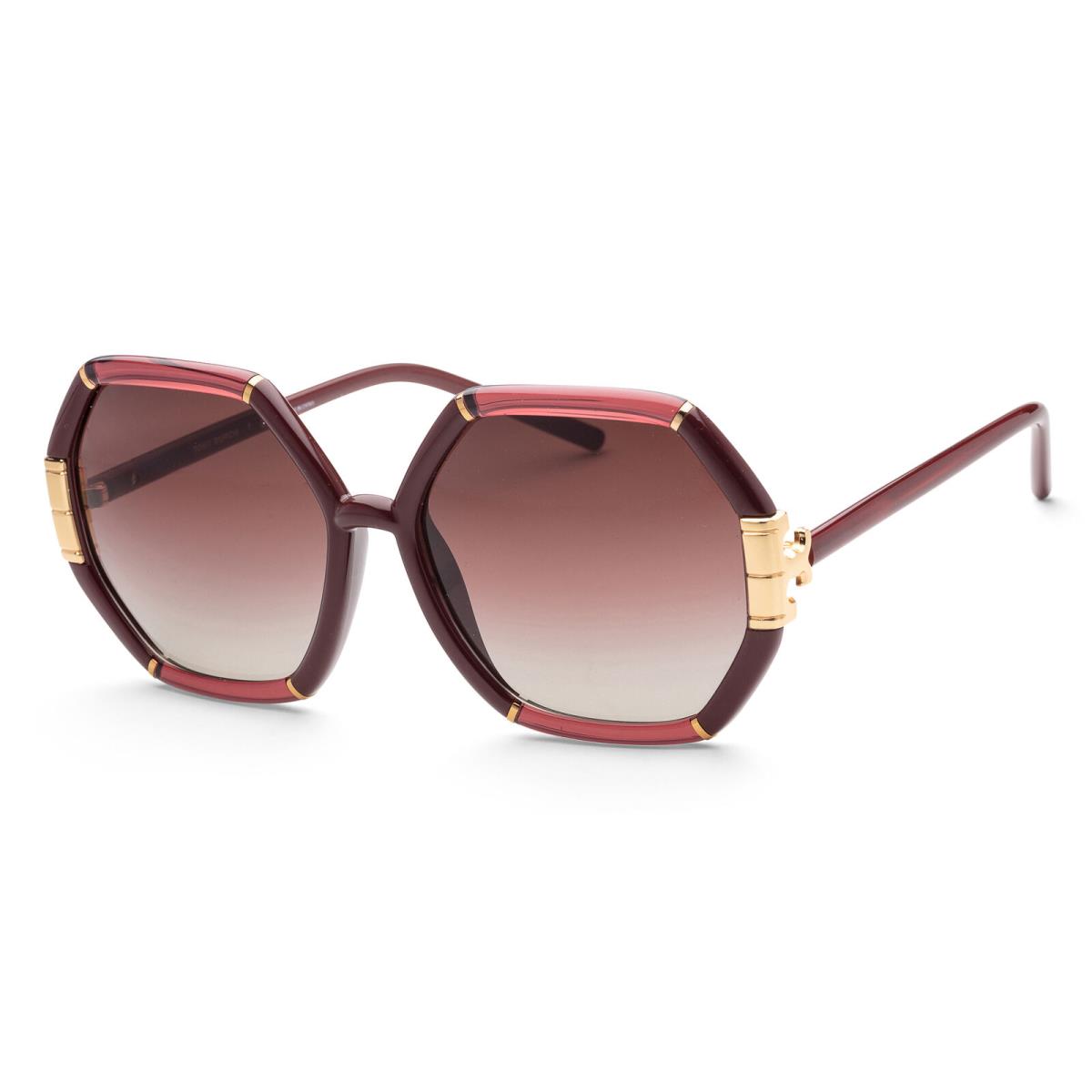 Tory Burch Women`s 58mm Transparent Bordeaux/bor Sunglasses TY9072U-1901E2