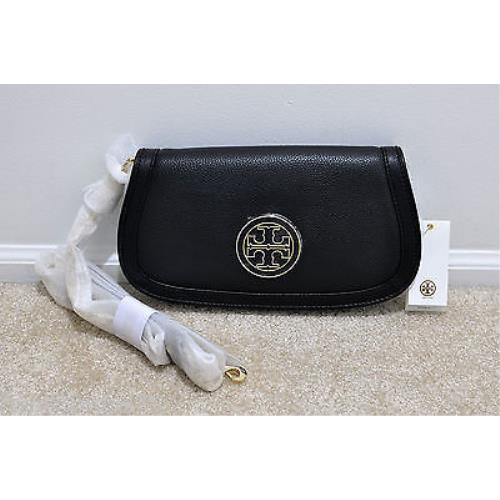 Tory Burch Amanda Logo Clutch in Black 50009501