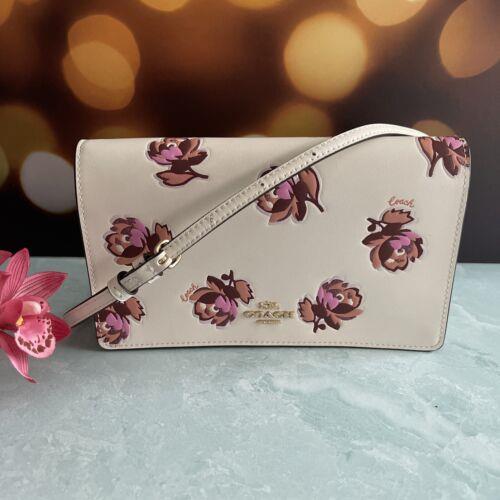 Coach 79455 Hayden Fold Over Crossbody Clutch with Floral Print