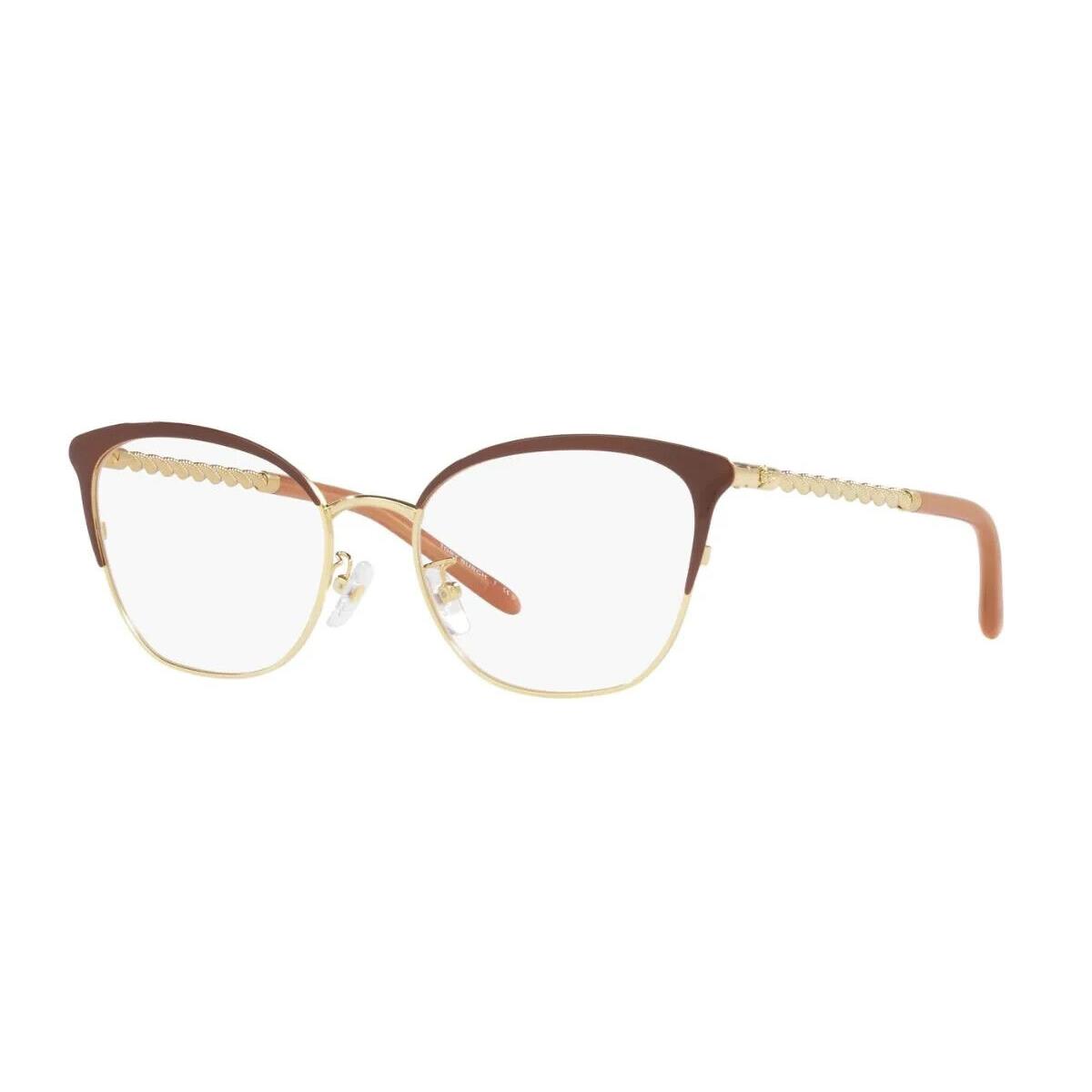 Tory Burch TY 1076 3342 Brown and Gold Metal Eyeglasses Frame 53-18-140 RX