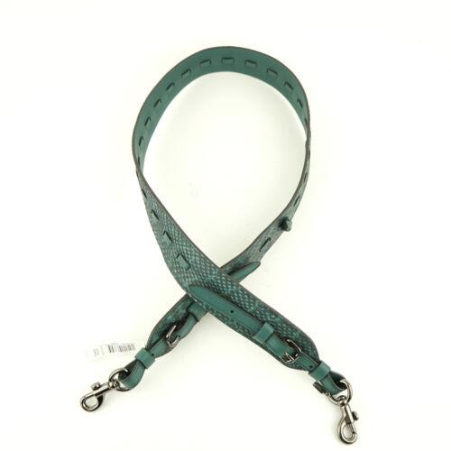 Coach Novelty Strap - Exotic Snakeskin Woven Shoulder Strap Dark Turquoise 42