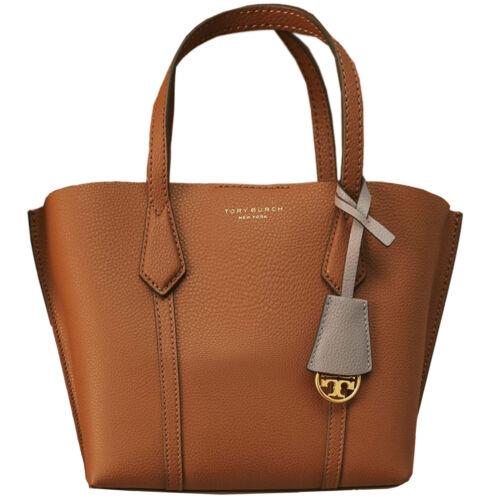 Tory Burch Women Leather Tote Hb Perry Small Triple- Compartment Light Umber