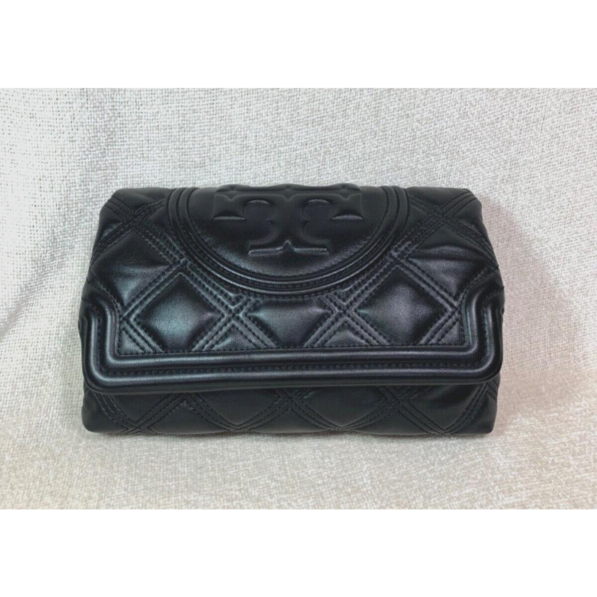 Tory Burch Black Soft Fleming Clutch