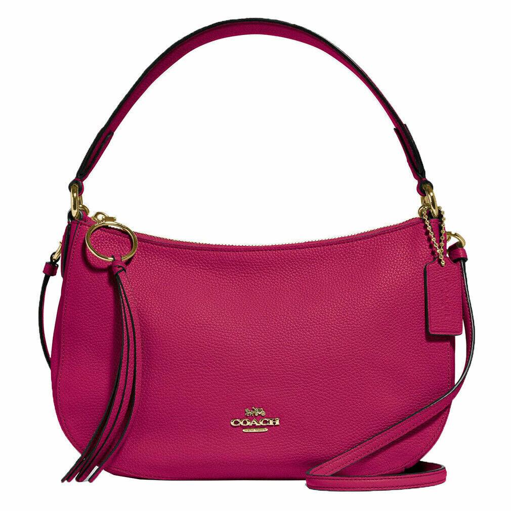 Coach Women`s Sutton Crossbody Bright Cherry/gold