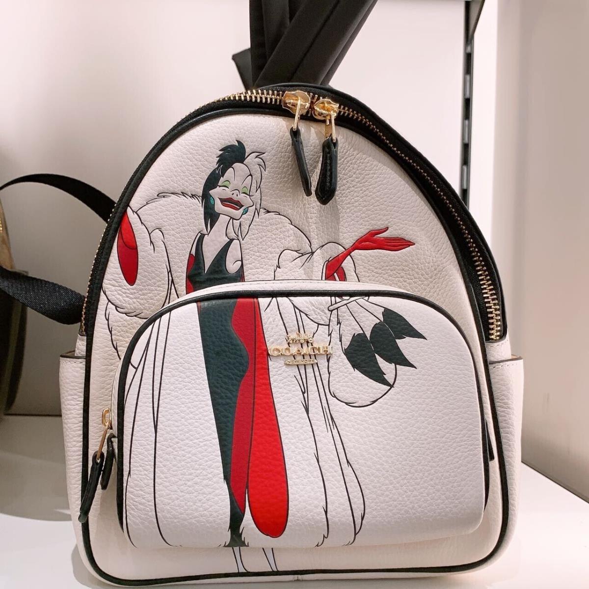 Coach Disney X Coach Mini Court Backpack with Cruella Motif