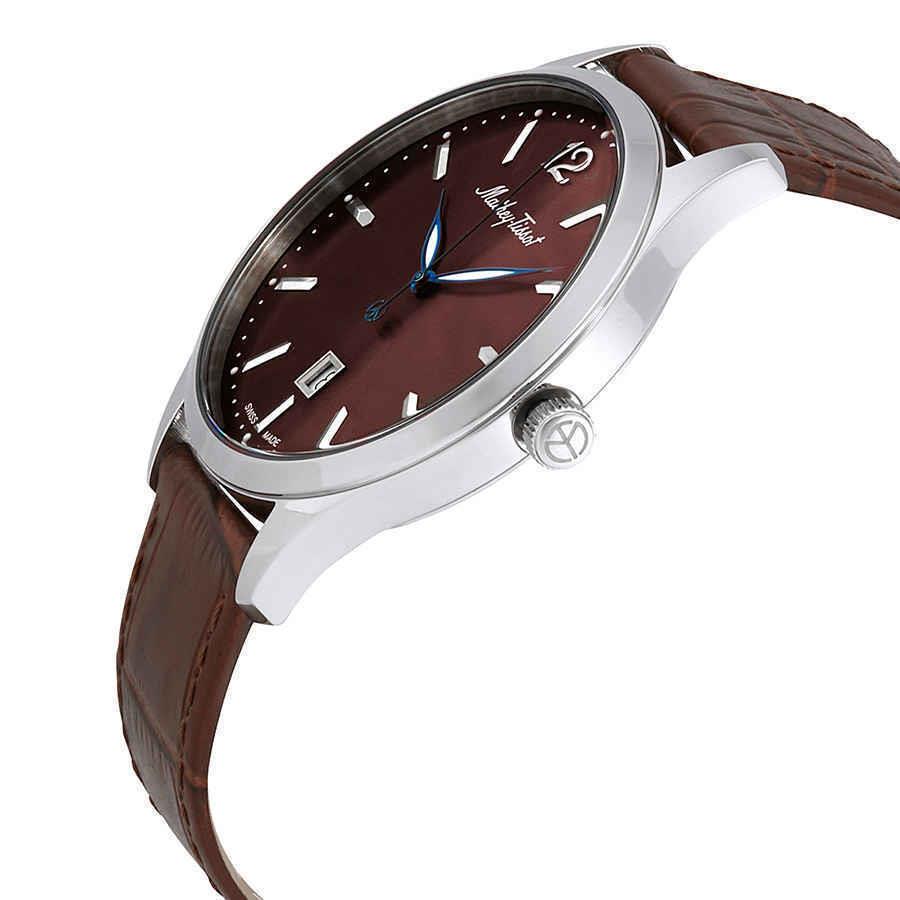 Mathey-tissot Urban Brown Dial Brown Leather Men`s Watch H411AM