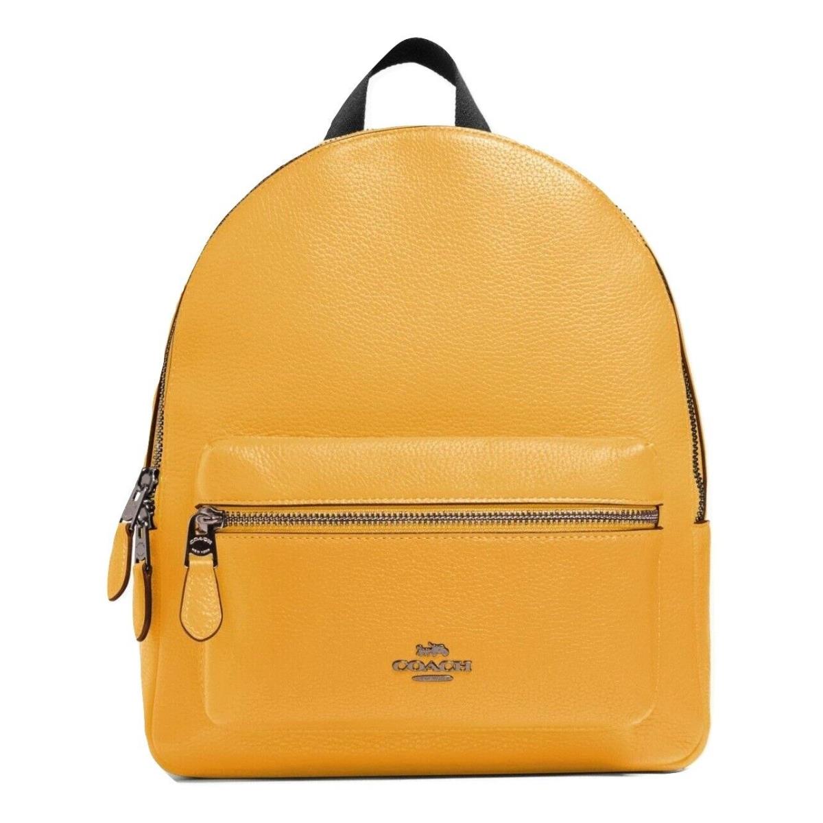 Coach Medium Charlie Backpack Honey Msrp: - Exterior: Yellow