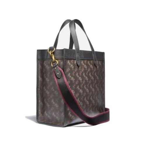 Coach 89143 Field Tote with Horse and Carriage Truffle Black