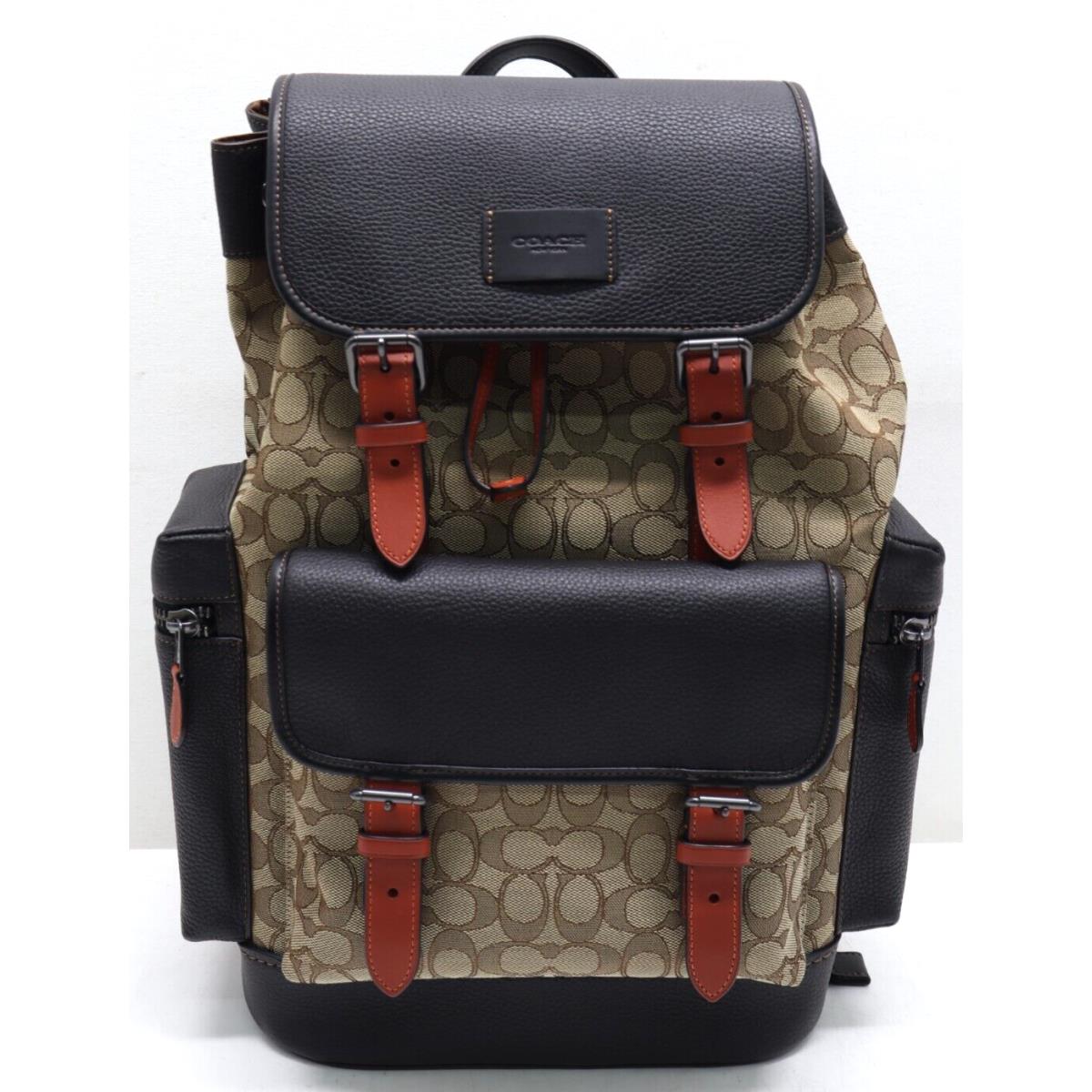 Coach Sprint Backpack In Signature Jacquard Khaki/black/multi CE523