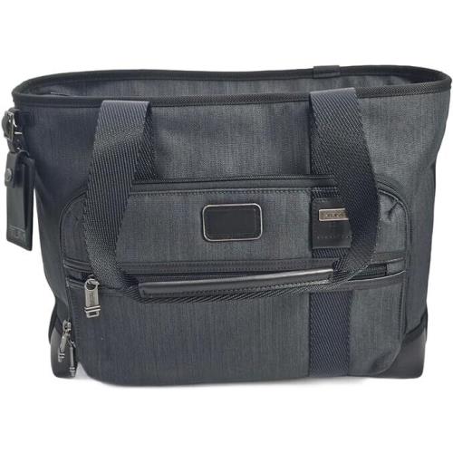 Tumi 146833-1174 East West Dark Grey/black with Silver Hardware Tote Bag