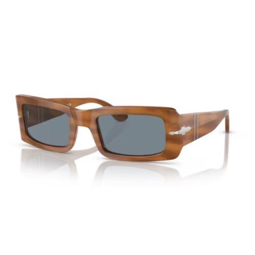 Persol 0PO3332S Francis 960/56 Striped Brown/light Blue 54mm Men`s Sunglasses - Frame: Striped brown, Lens: Light blue