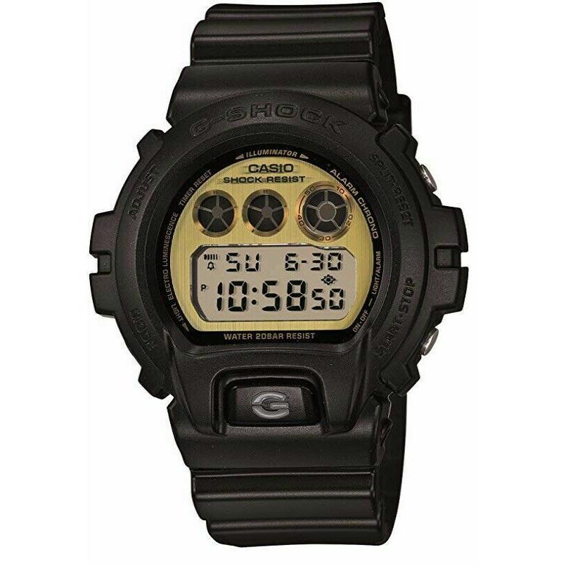 Casio G-shock Digital Black Gold Watch DW6900PL-1