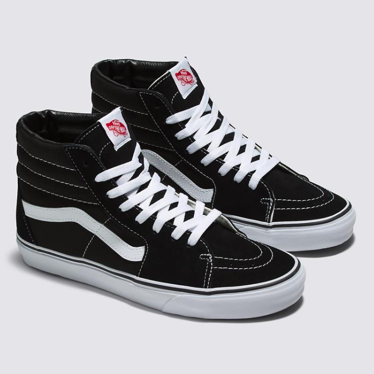 Vans SK8 HI Men/women`s Black White VN000D51B8C Canvas High Top Skateboard Shoes