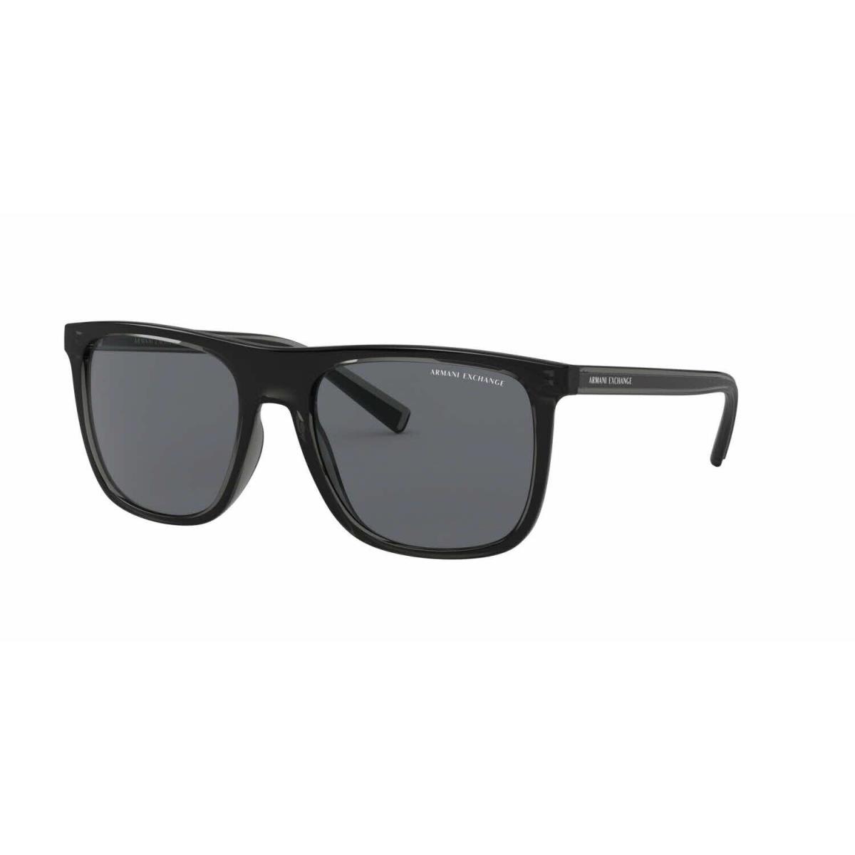 Armani Exchange AX4102S 831887 Black Square Gray Non-polarized 56mm Sunglasses
