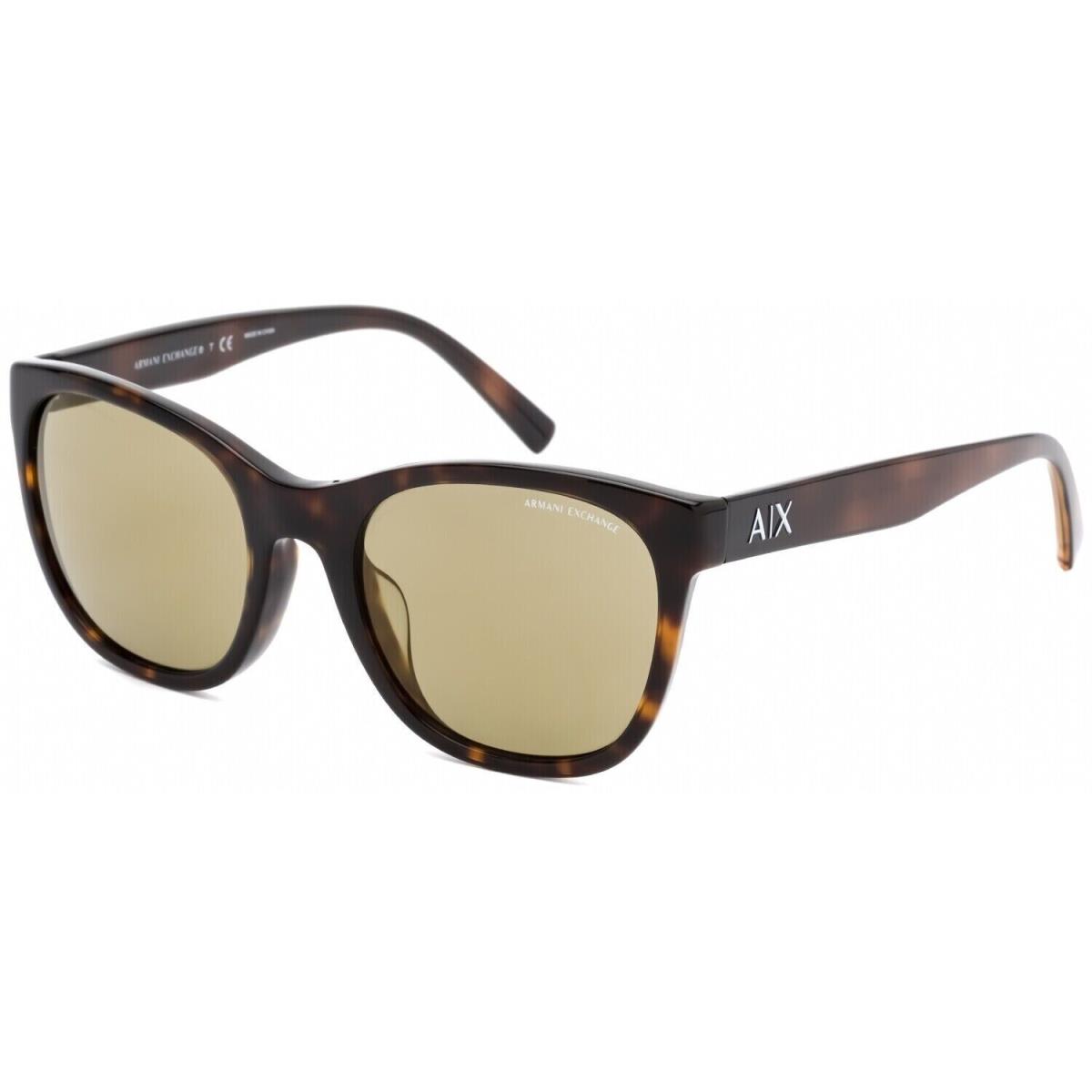 Armani Exchange AX4105S 82135A Havana Square Gold Mirrored 54mm Men`s Sunglasses