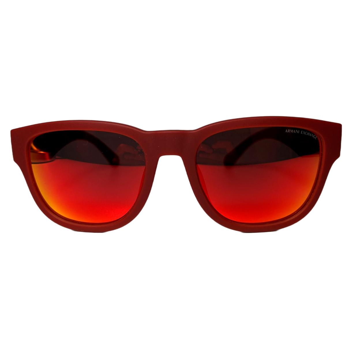 Armani Exchange AX4115SU 82746Q Red Square Red Mirrored 54mm Men`s Sunglasses