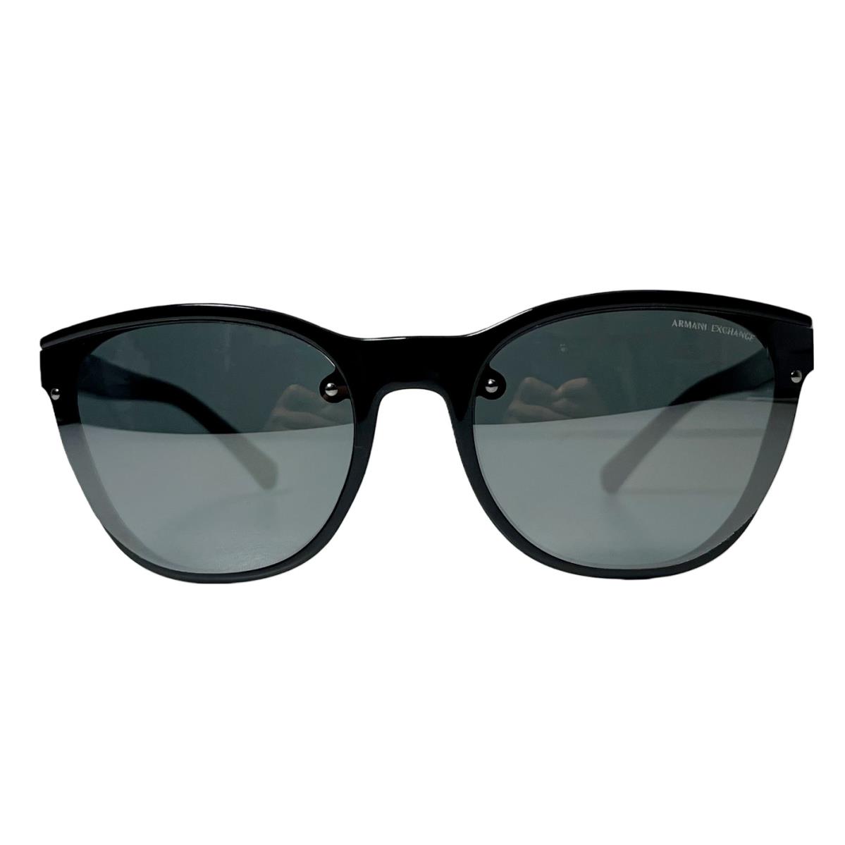 Armani Exchange AX4097S 81586G Black Cat Eye Black Mirrored Men`s Sunglasses