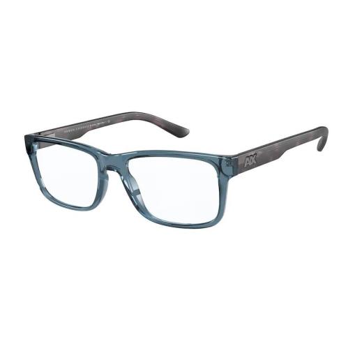 Armani Exchange AX3016 8238 Blue Square Full Rim 53-17-145mm Men`s Eyeglasses