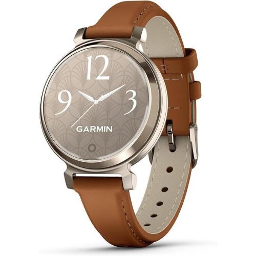 Garmin Lily 2 Women`s Smartwatch with Activity Tracking Various Colors Cream Gold w/ Leather Band