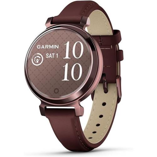 Garmin Lily 2 Women`s Smartwatch with Activity Tracking Various Colors Dark Bronze w/ Leather Band