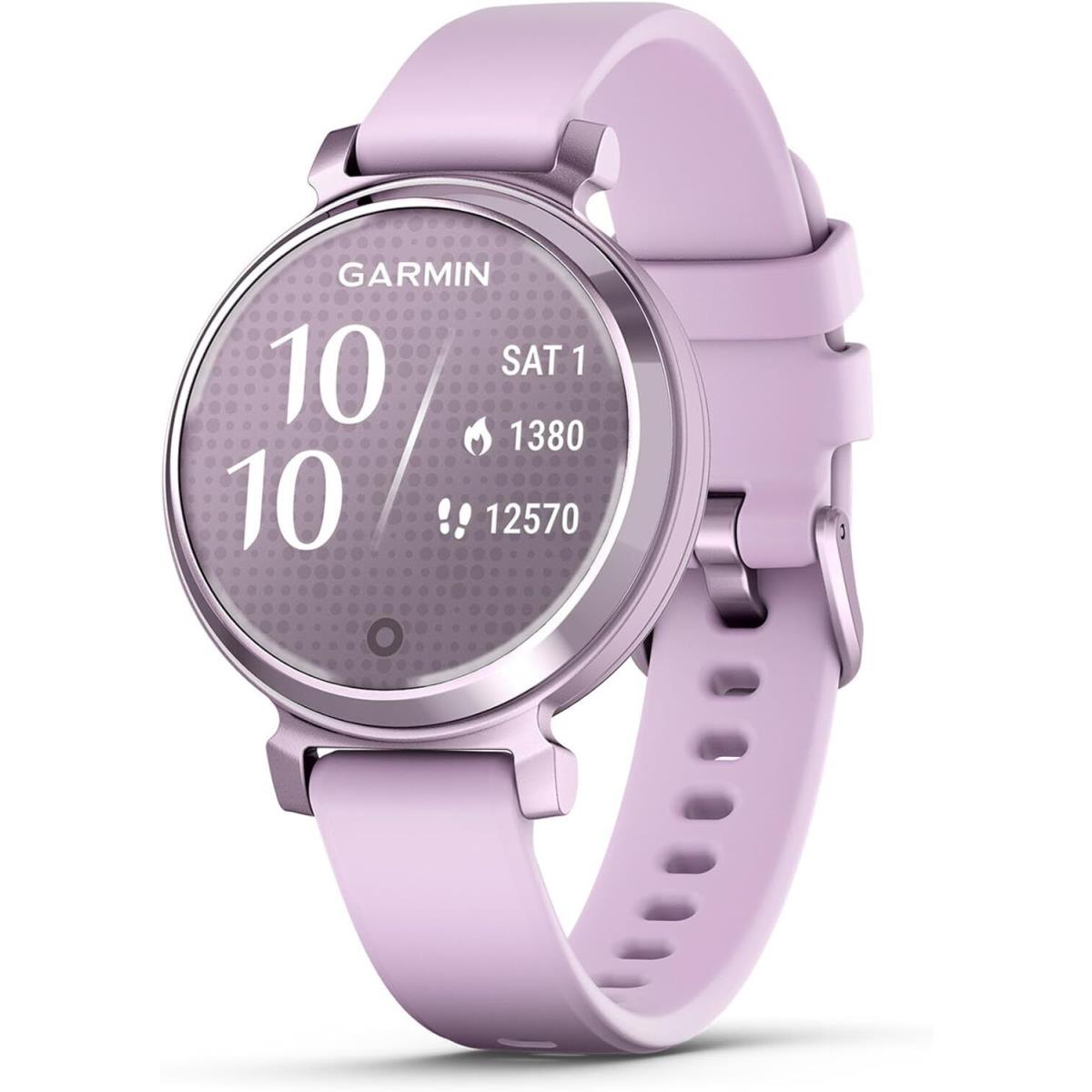 Garmin Lily 2 Women`s Smartwatch with Activity Tracking Various Colors Metallic Lilac w/ Silicone Band