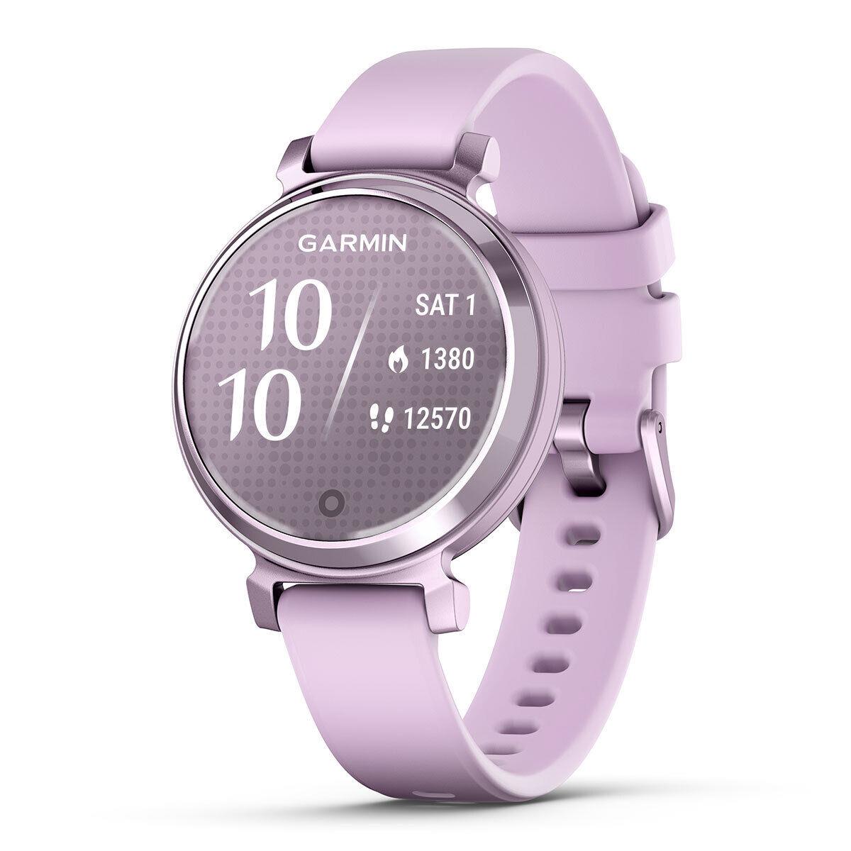 Garmin Lily 2 Stylish Fitness Smartwatch For Women with or Without Garmin Pay Metallic Lilac/Lilac Silicone | No Garmin Pay