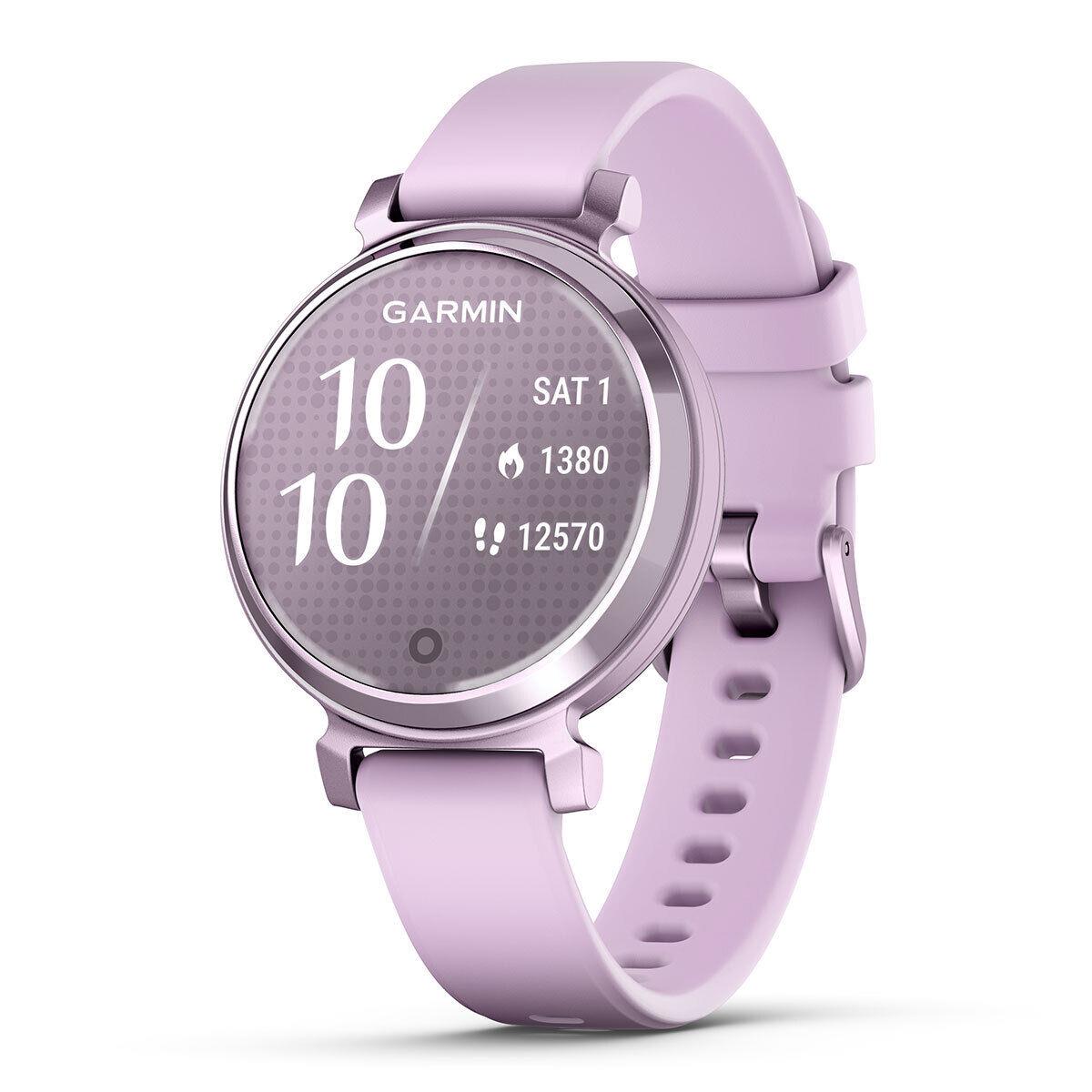 Garmin Lily 2 Sport Fitness Smartwatch For Women 2024 Release Metallic Lilac/Lilac Silicone | No Garmin Pay