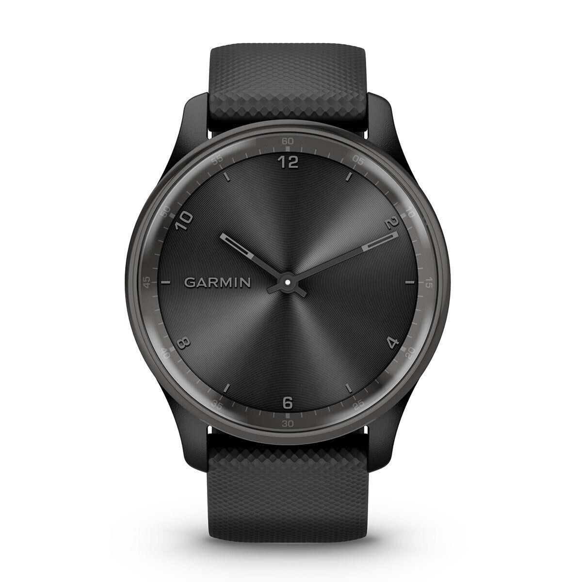 Garmin Vivomove Trend Hybrid Smartwatch Classic Analog Style Touchscreen Slate/Black