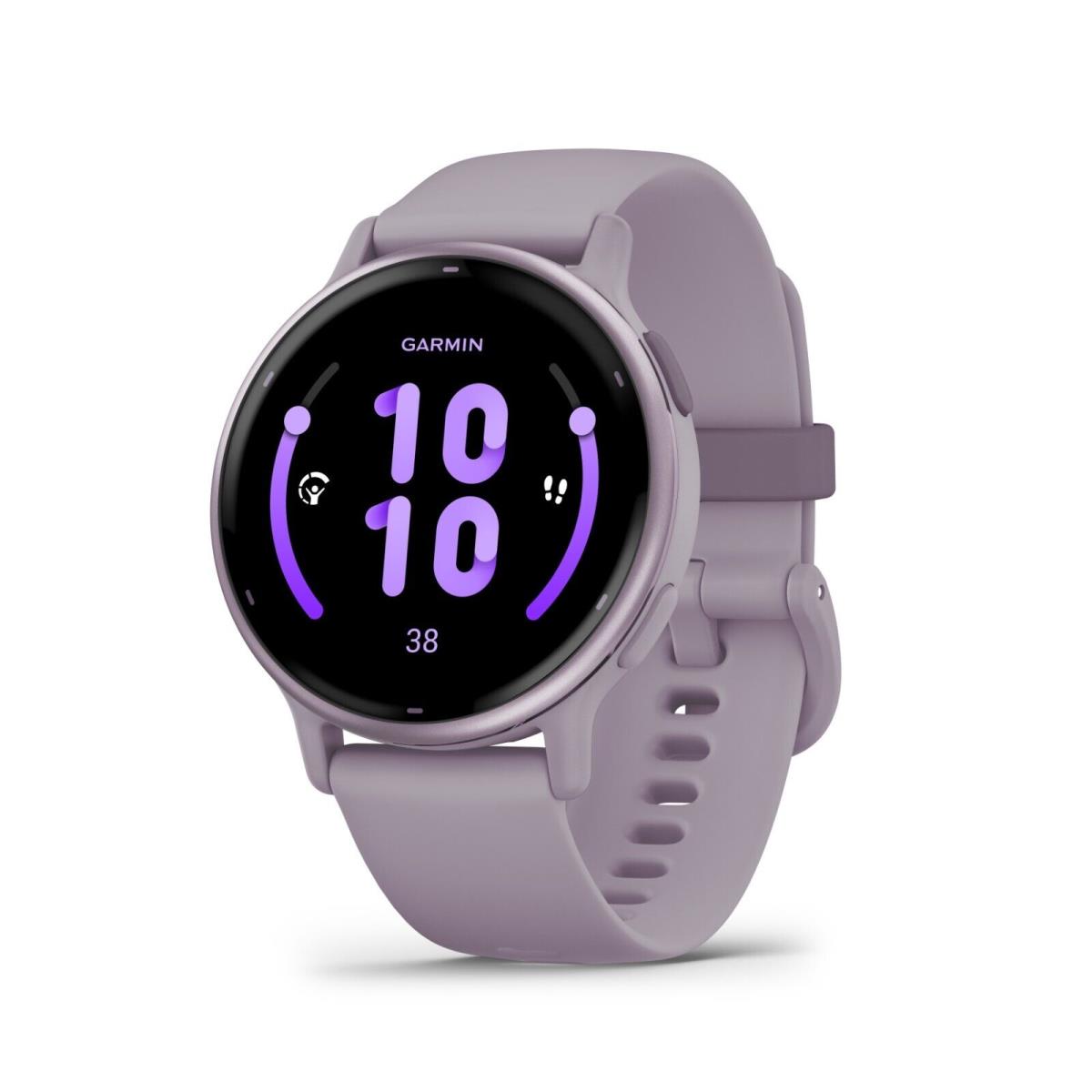 Garmin Vivoactive 5 Health and Fitness Gps Smartwatch with Amoled Display Metallic Orchid Aluminum Bezel with Orchid Case