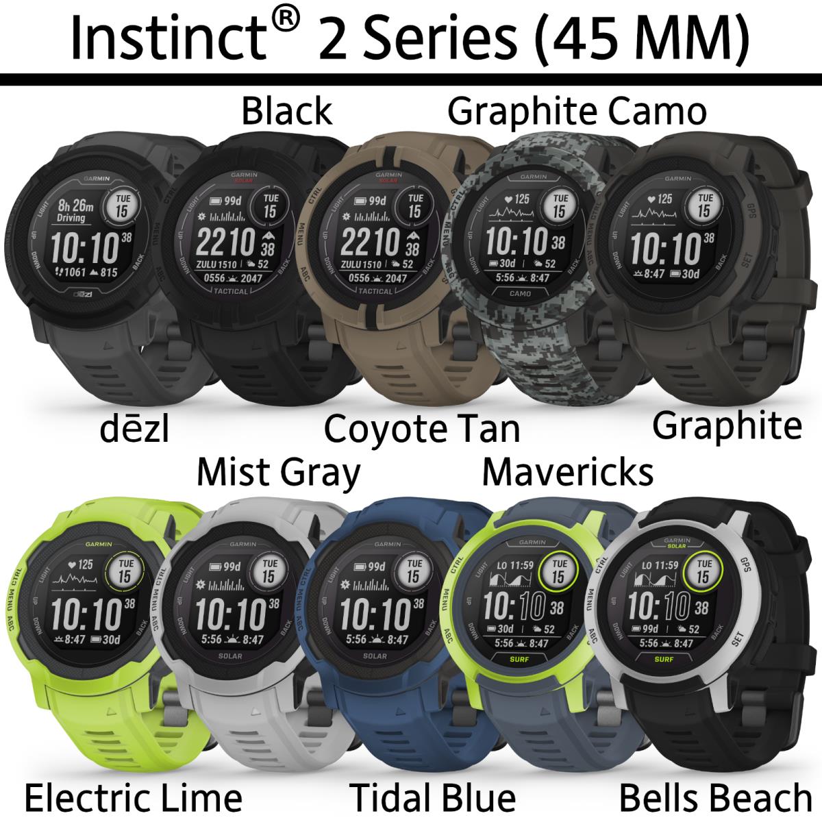 Garmin Instinct 2 Rugged Gps Smartwatch with 24/7 Health Monitoring Multi-gnss 45 MM